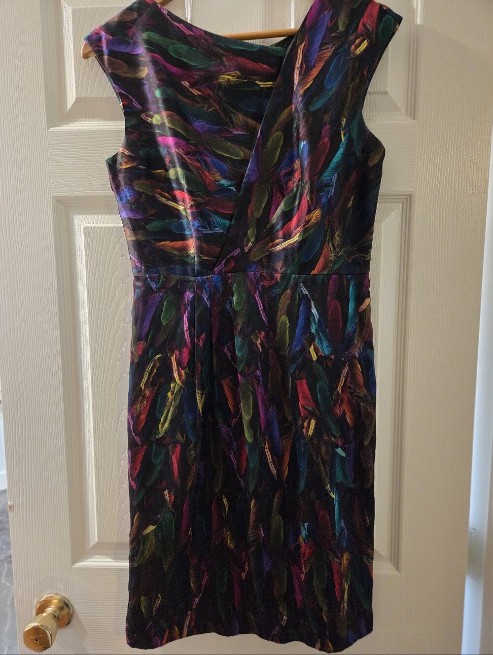 Milly of New York 100% Silk Feather Print Dress – Size 6